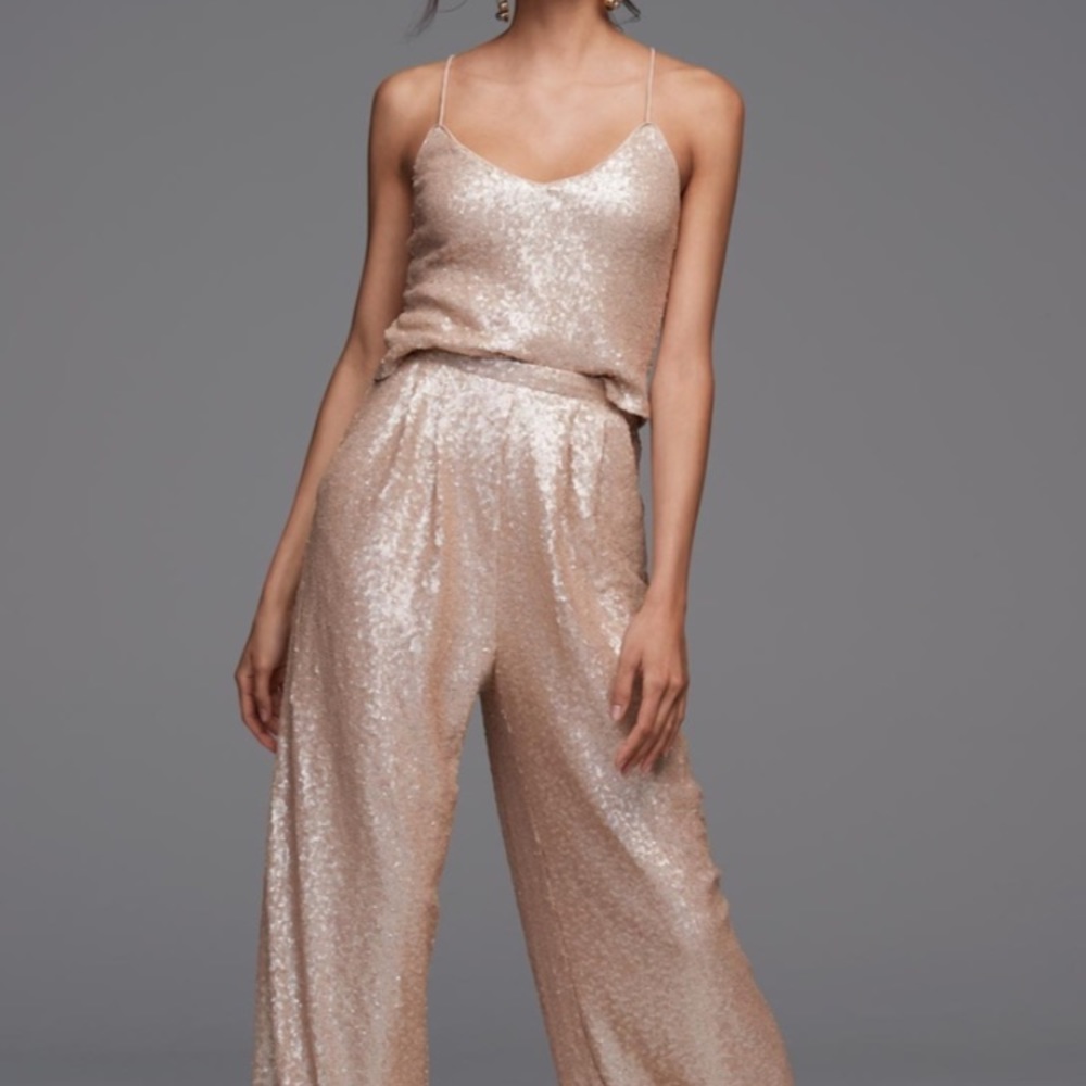 Sequin Tank misty rose